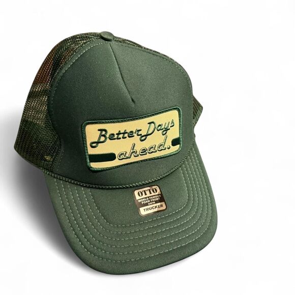 Green Better Days Ahead Trucker Hat - brand new - Picture 2 of 5